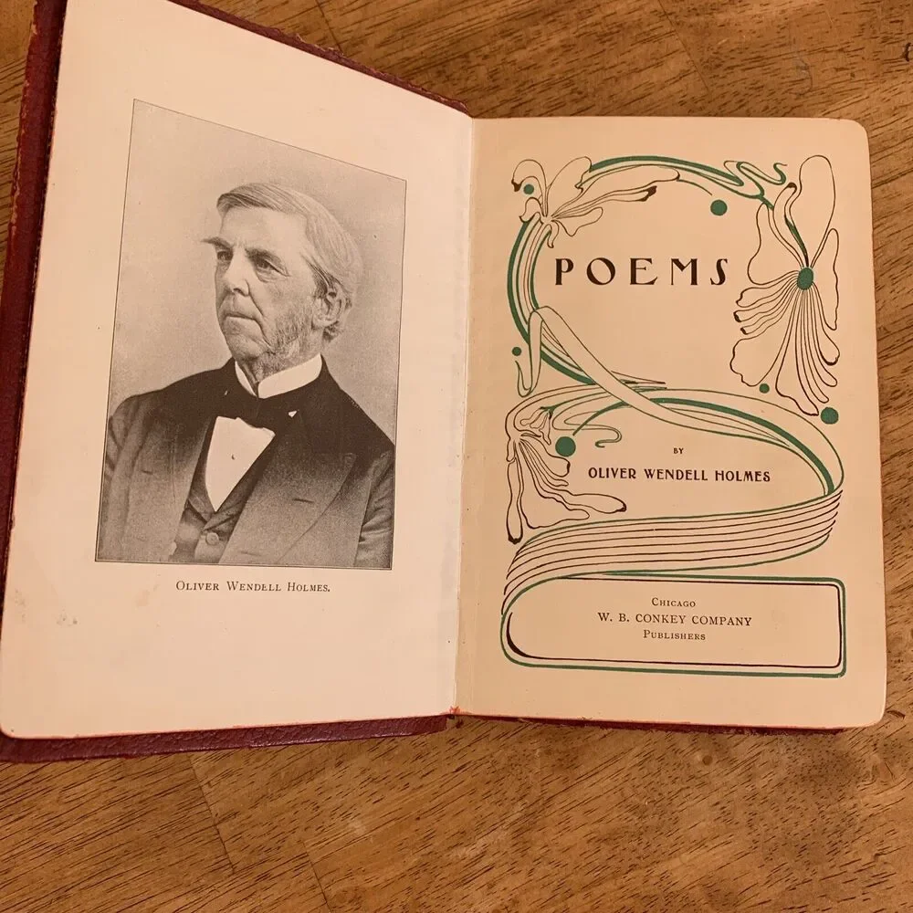 The Early Poems of Oliver Wendell Holmes POEMS Book Leather Cover W.B.‎ Conkey